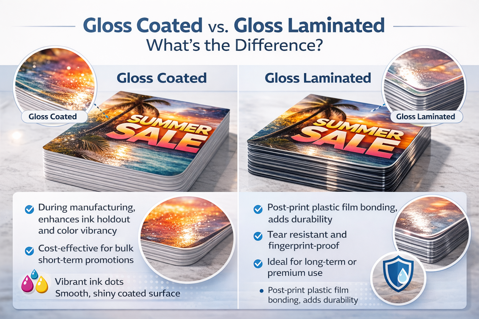 gloss vs laminated flyers